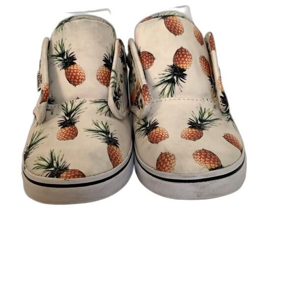 Vans Atwood Low Ivory Brown Pineapple Print Canvas Skateboarding Sneakers Size 8 - Picture 3 of 13